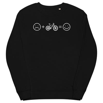Lächelndes Gesicht und Ebike - Unisex Premium Organic Sweatshirt e-bike xxx yyy zzz Black