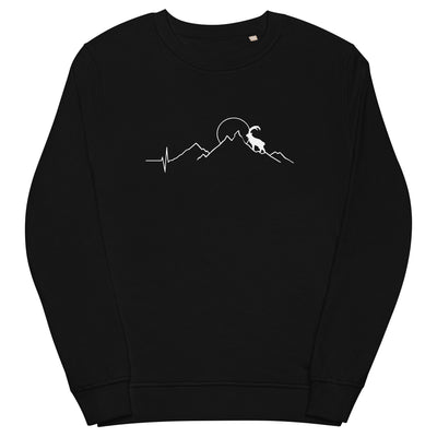 Steinbock_und_Berg_-_(B.W) - Unisex Premium Organic Sweatshirt berge wandern xxx yyy zzz Black