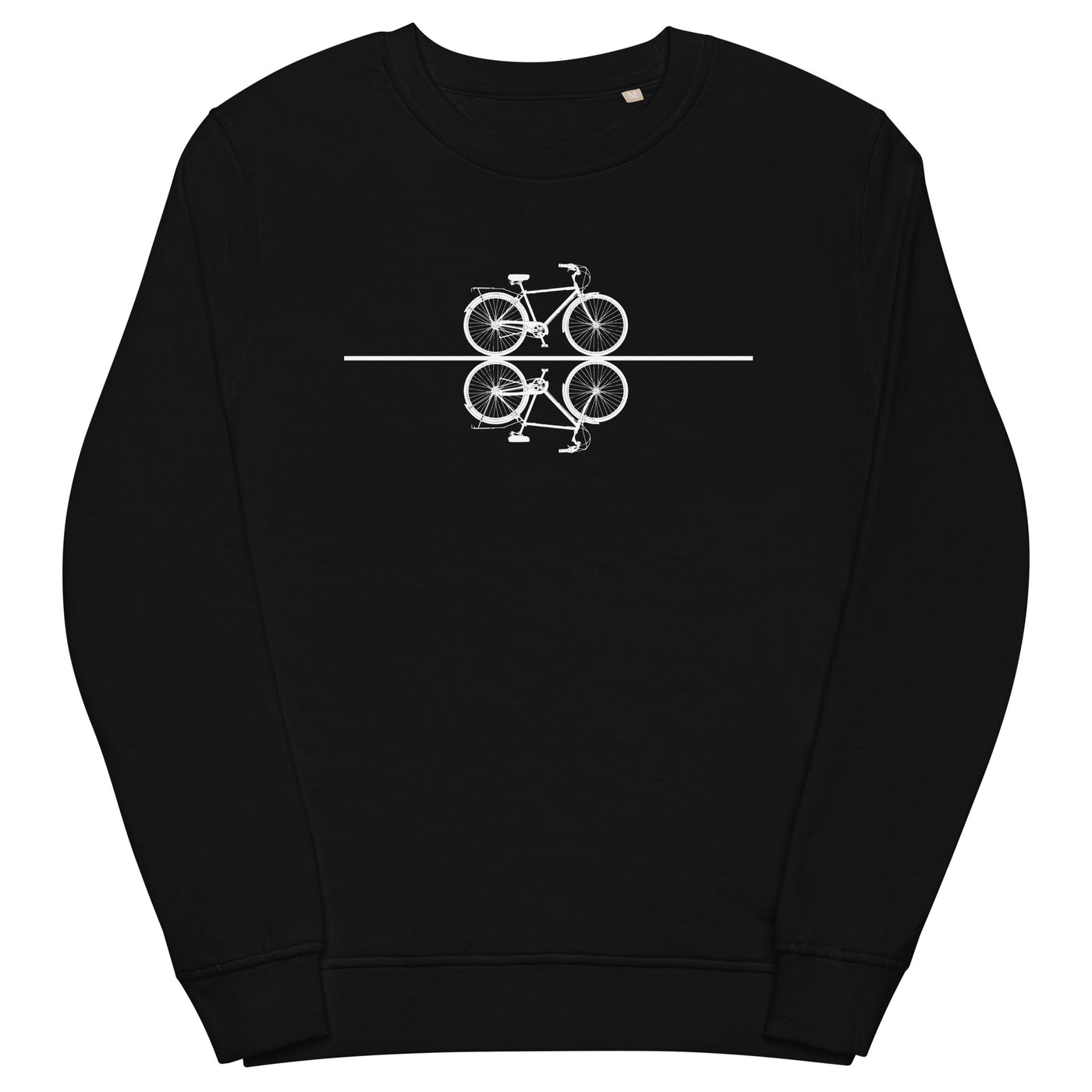 Gerade_Linie_-_Radfahren_-_(F) - Unisex Premium Organic Sweatshirt fahrrad xxx yyy zzz Black