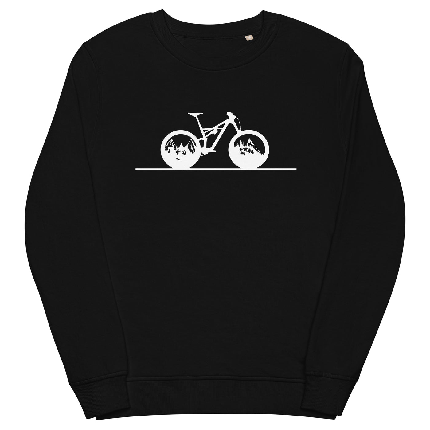 Gerade_Linie_-_Berge_-_Radfahren_-_(F)_(2) - Unisex Premium Organic Sweatshirt xxx yyy zzz Black