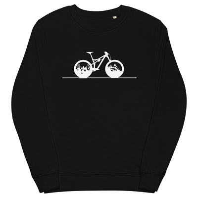 Gerade Linie - Berge - Radfahren - - Unisex Premium Organic Sweatshirt fahrrad xxx yyy zzz Black