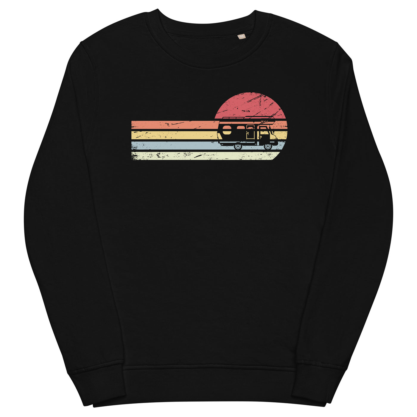 Sonne und Retro Linies - Camping Van - (C) - Unisex Organic Sweatshirt | SOL'S 03574