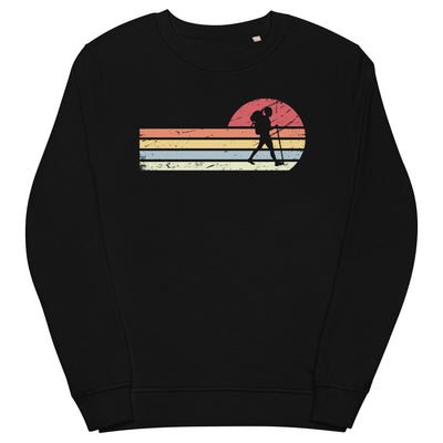 Sonne und Retro Linies - Frau Wandern - Unisex Premium Organic Sweatshirt wandern xxx yyy zzz Black