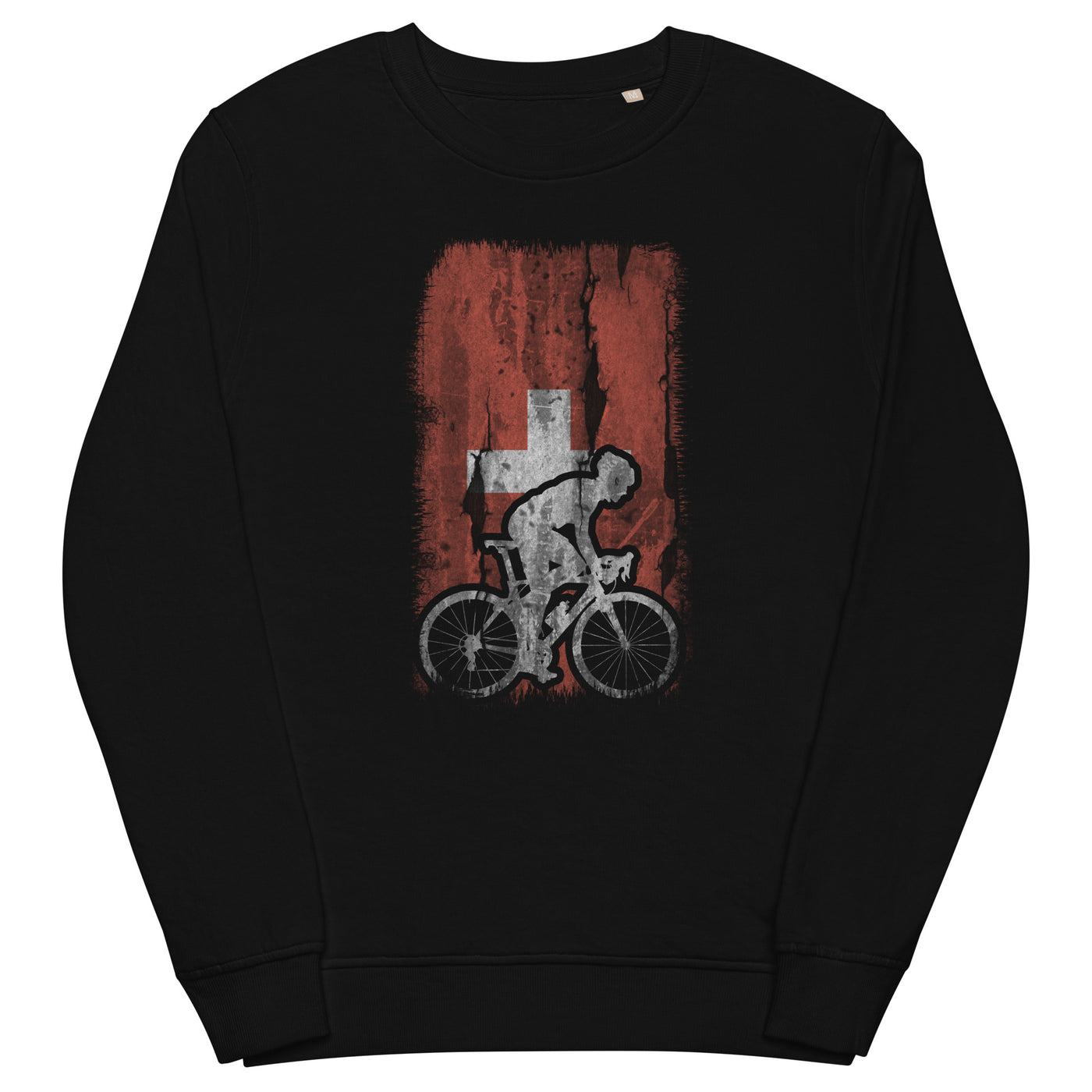 Schweizer Flagge 1 und Radfahren - Unisex Premium Organic Sweatshirt fahrrad xxx yyy zzz Black