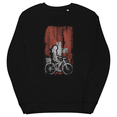 Schweizer Flagge 2 und Radfahren - Unisex Premium Organic Sweatshirt fahrrad xxx yyy zzz Black