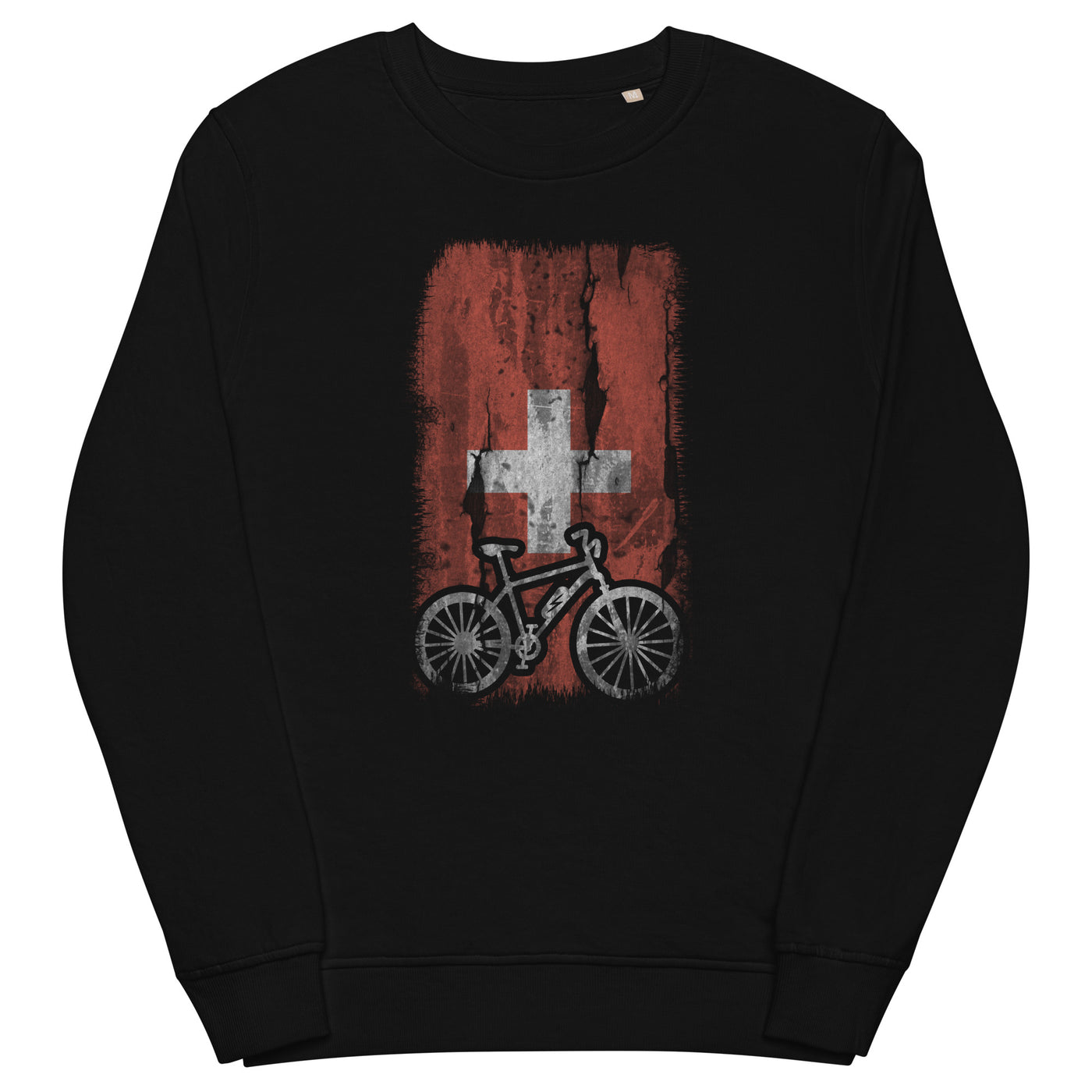 Schweizer Flagge und Ebike - Unisex Premium Organic Sweatshirt e-bike xxx yyy zzz Black