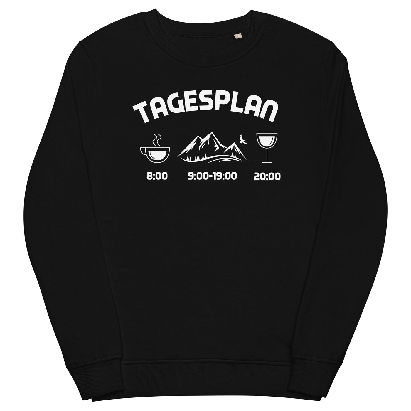 Tagesplan - Unisex Premium Organic Sweatshirt berge xxx yyy zzz Black