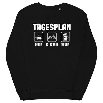 Tagesplan - Unisex Premium Organic Sweatshirt fahrrad xxx yyy zzz Black