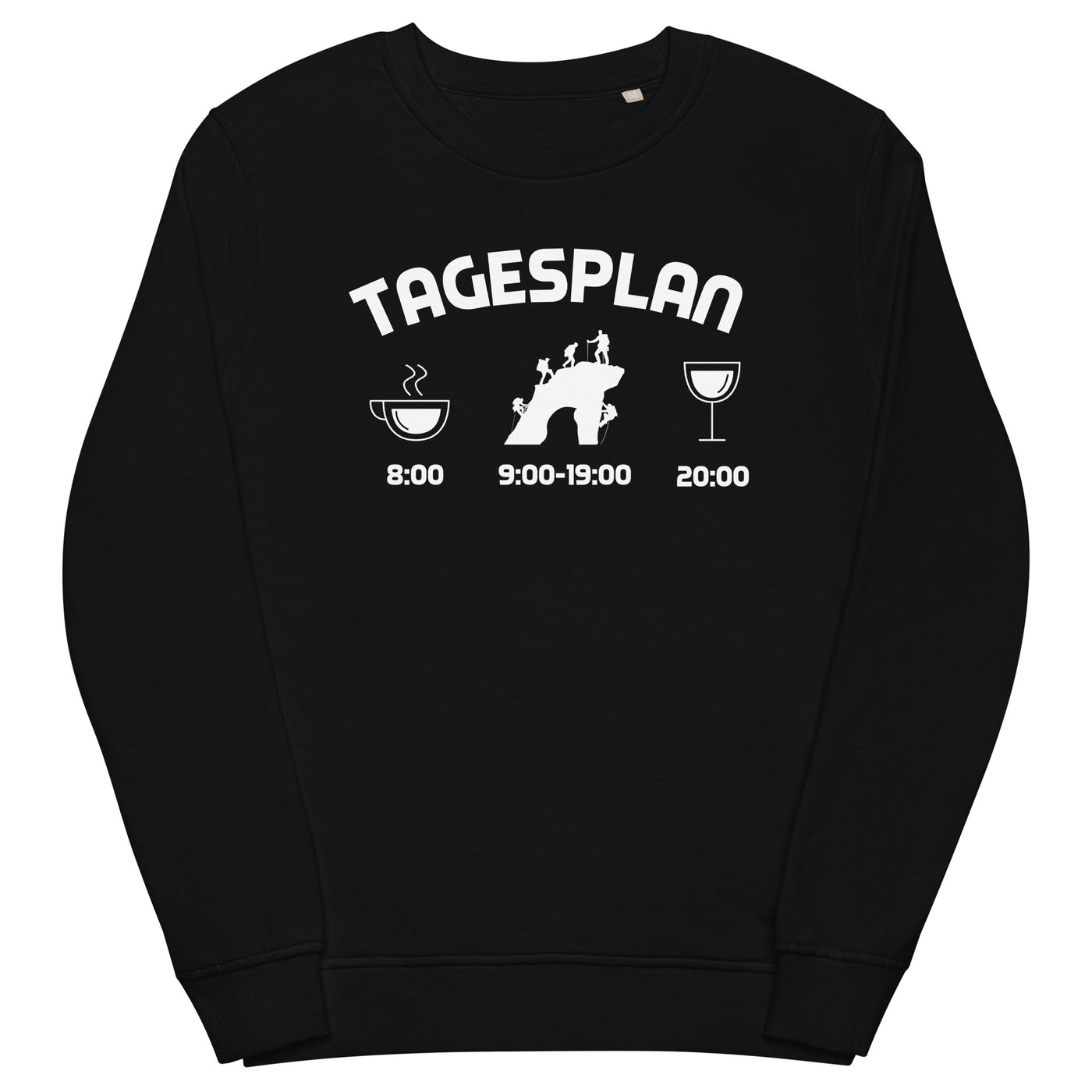 Tagesplan - (K) - Unisex Premium Organic Sweatshirt klettern xxx yyy zzz Black