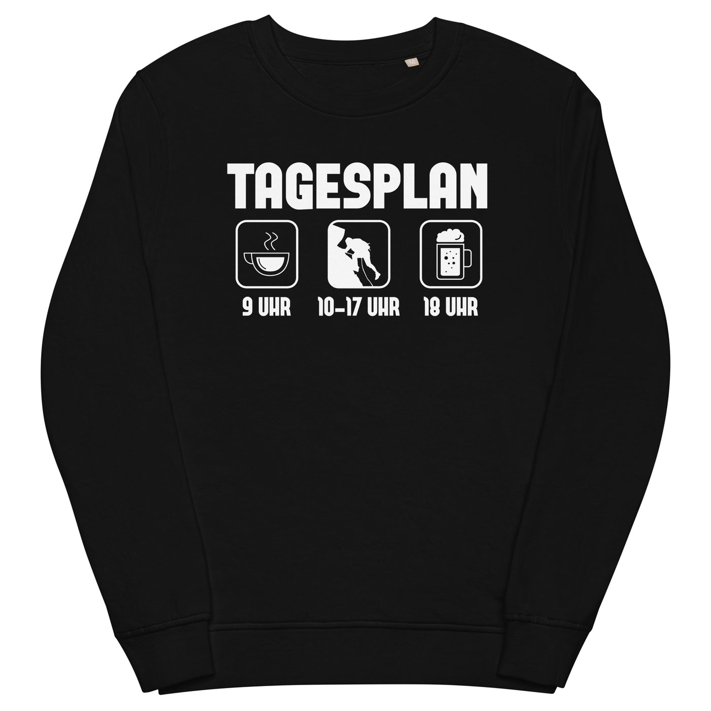 Tagesplan - (K) - Unisex Premium Organic Sweatshirt klettern xxx yyy zzz Black