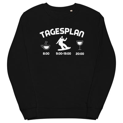 Tagesplan - Unisex Premium Organic Sweatshirt snowboarden xxx yyy zzz Black