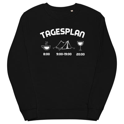 Tagesplan 1 - Unisex Premium Organic Sweatshirt camping xxx yyy zzz Black