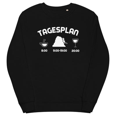 Tagesplan 1 - Unisex Premium Organic Sweatshirt klettern xxx yyy zzz Black