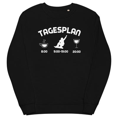 Tagesplan_1_-_(SN)_ - Unisex Premium Organic Sweatshirt snowboarden xxx yyy zzz Black