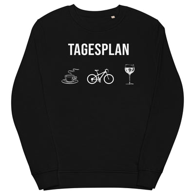 Tagesplan Kaffee, Fahrrad und Wein - Unisex Premium Organic Sweatshirt fahrrad xxx yyy zzz Black