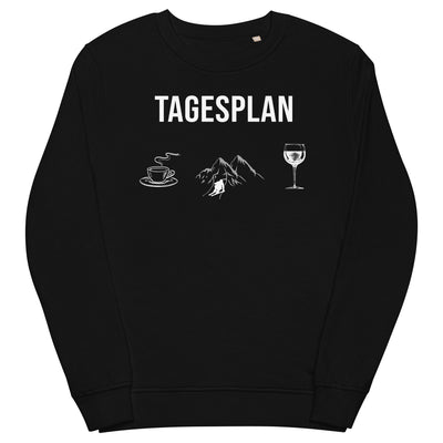 Tagesplan Kaffee, Ski und Wein - Unisex Premium Organic Sweatshirt klettern ski xxx yyy zzz Black