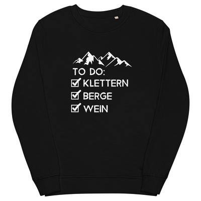 To_Do_Liste_-_Klettern,_Berge,_Wein_-_(K) - Unisex Organic Sweatshirt | SOL'S 03574 xxx yyy zzz Black