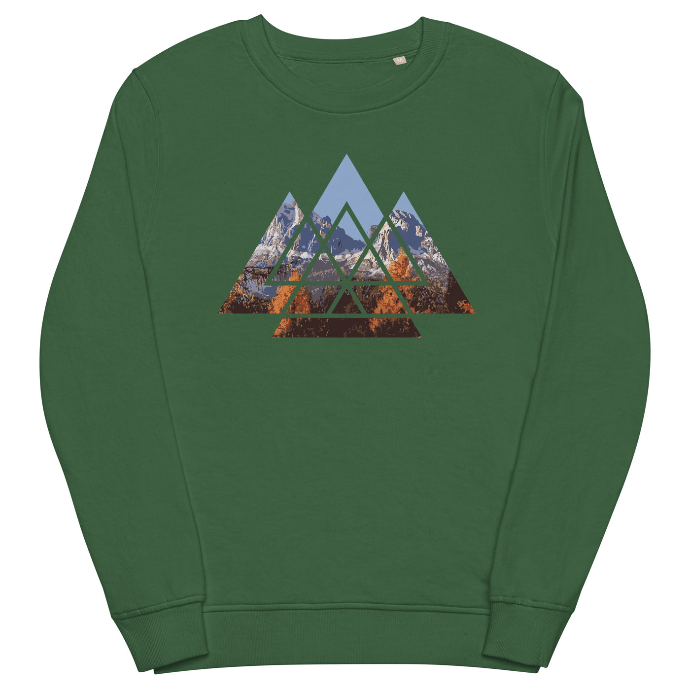 Berge Abstrakt - Unisex Premium Organic Sweatshirt berge wandern Bottle Green