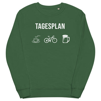 Tagesplan Kaffee, Fahrrad und Bier - Unisex Premium Organic Sweatshirt fahrrad mountainbike Bottle Green