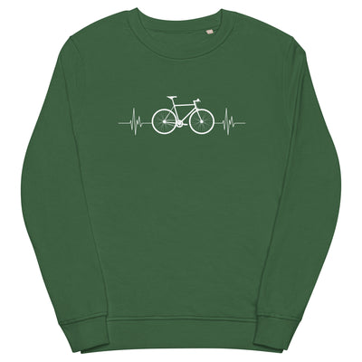 Fahrrad Herzschlag - Unisex Premium Organic Sweatshirt fahrrad mountainbike Bottle Green