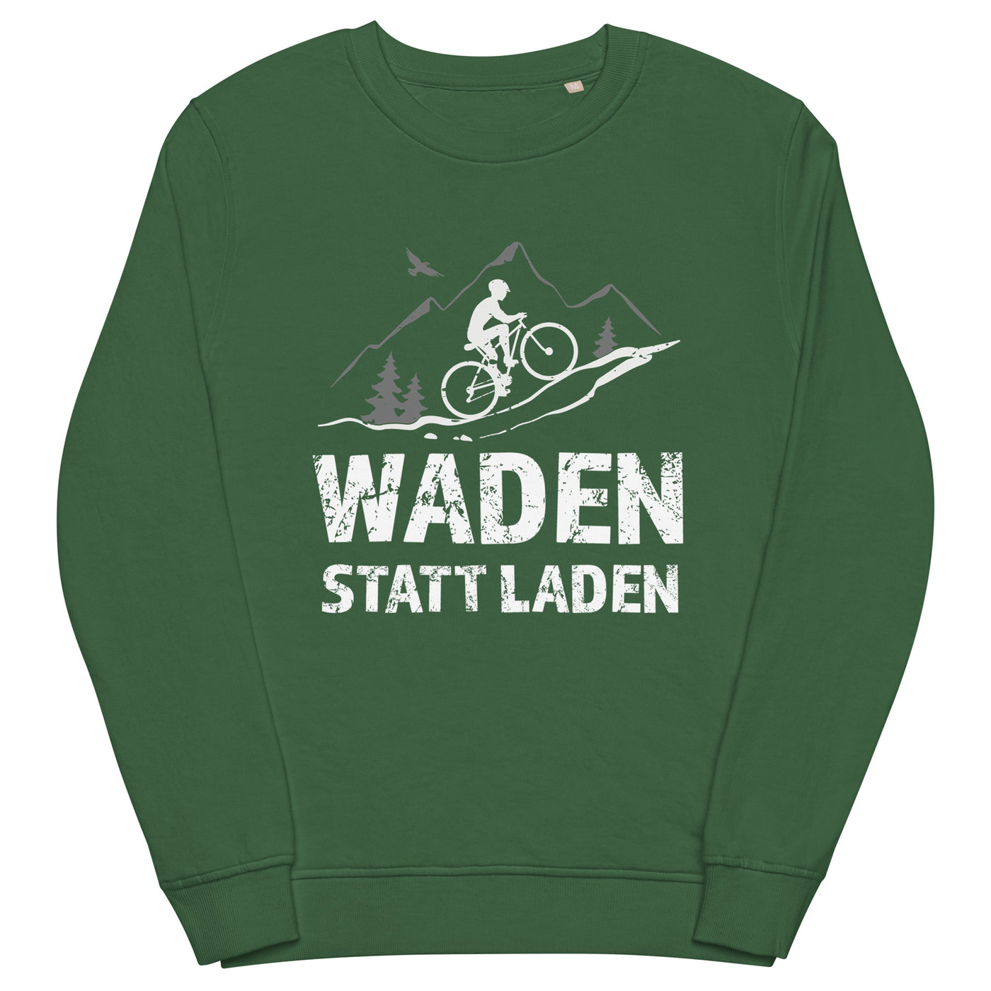 Waden statt laden - Unisex Premium Organic Sweatshirt fahrrad mountainbike Bottle Green