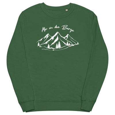 Ab in die Berge - Unisex Premium Organic Sweatshirt berge wandern Bottle Green