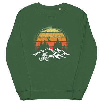 Radfahrer und Sonne Vintage - Unisex Premium Organic Sweatshirt fahrrad mountainbike Bottle Green