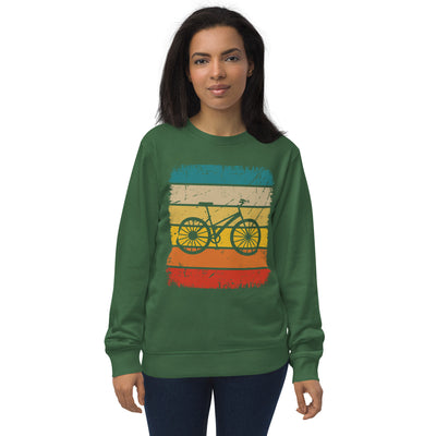 Vintage Square and Cycling - Unisex Premium Organic Sweatshirt fahrrad Bottle Green