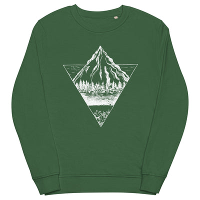 Berg - Geometrisch - Unisex Premium Organic Sweatshirt berge wandern Bottle Green
