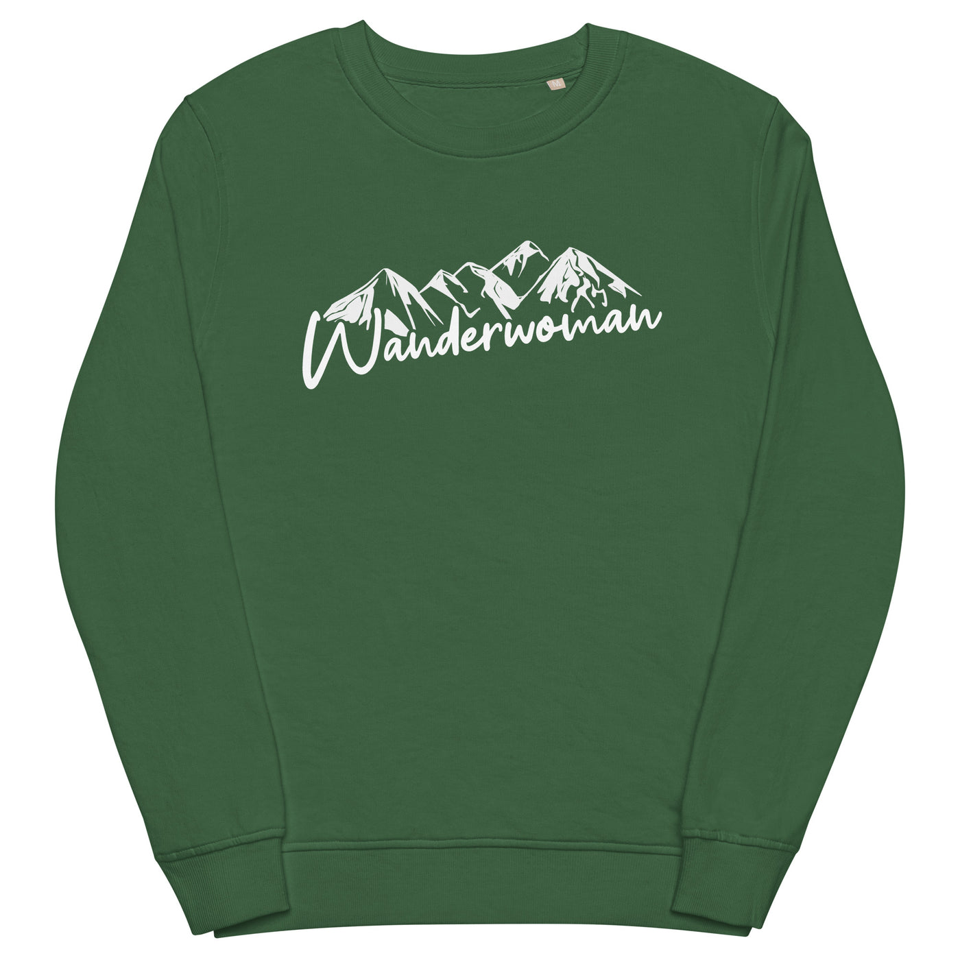 Wanderwoman - Unisex Premium Organic Sweatshirt berge wandern Bottle Green