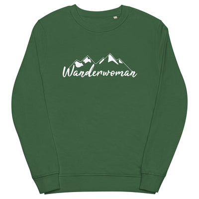 Wanderwoman. - Unisex Premium Organic Sweatshirt wandern Bottle Green
