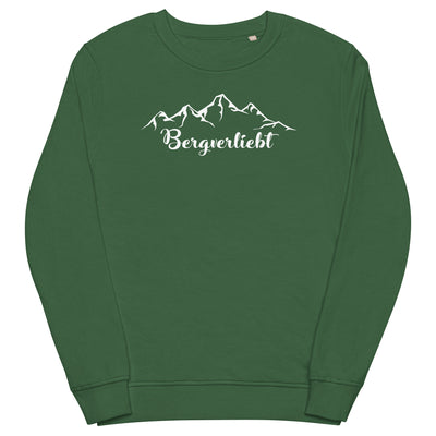 Bergverliebt (13) - Unisex Premium Organic Sweatshirt berge Bottle Green
