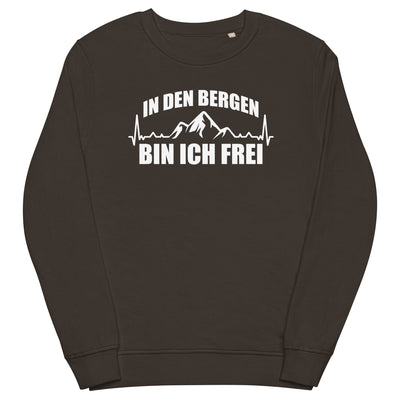In Den Bergen Bin Ich Frei 1 - Unisex Premium Organic Sweatshirt berge xxx yyy zzz Deep Charcoal Grey