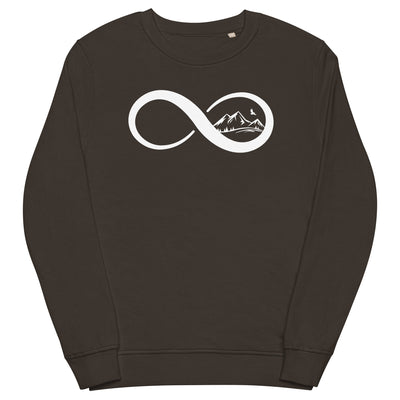 Infinity and Mountain - Unisex Premium Organic Sweatshirt berge xxx yyy zzz Deep Charcoal Grey