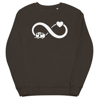 Infinity Heart and Camping 2 - Unisex Premium Organic Sweatshirt camping xxx yyy zzz Deep Charcoal Grey
