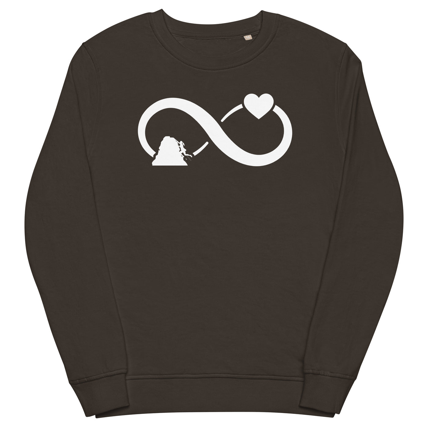 Infinity Heart and Climbing 1 - Unisex Premium Organic Sweatshirt klettern xxx yyy zzz Deep Charcoal Grey