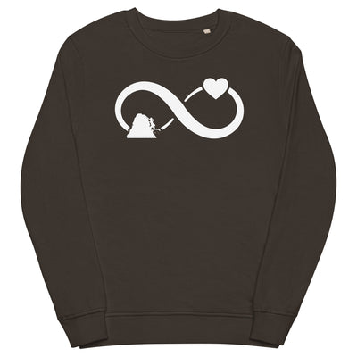 Infinity Heart and Climbing 1 - Unisex Premium Organic Sweatshirt klettern xxx yyy zzz Deep Charcoal Grey
