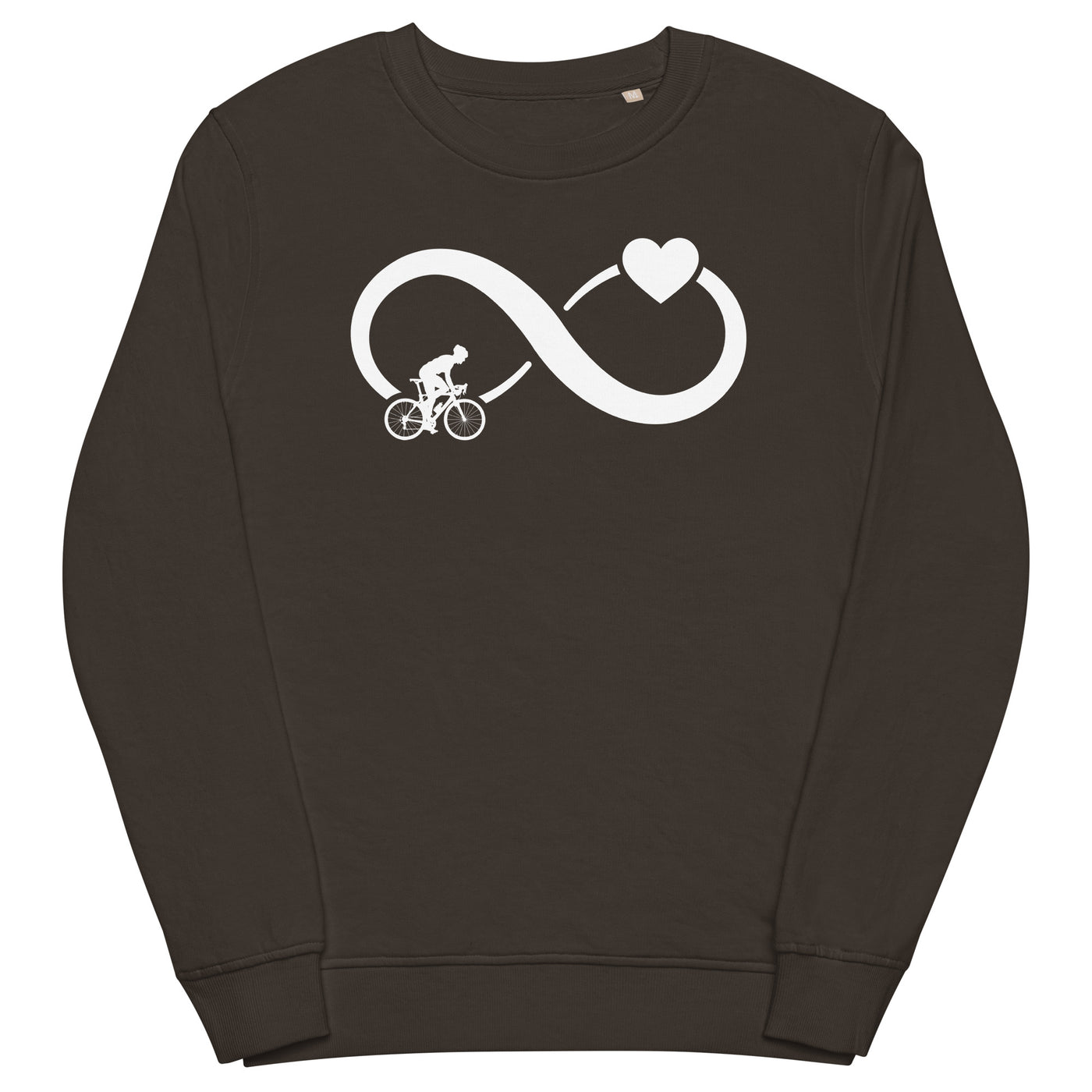 Infinity Heart and Cycling 1 - Unisex Premium Organic Sweatshirt fahrrad xxx yyy zzz Deep Charcoal Grey