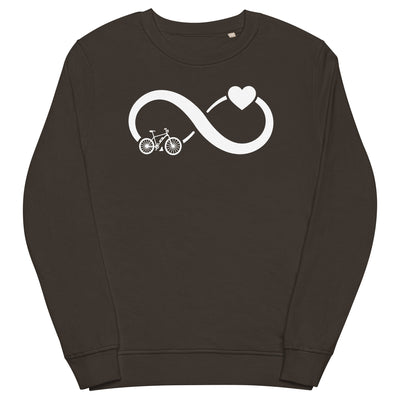 Infinity Heart and E-Bike - Unisex Premium Organic Sweatshirt e-bike xxx yyy zzz Deep Charcoal Grey