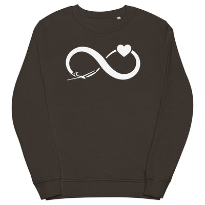 Infinity Heart and Sailplane - Unisex Premium Organic Sweatshirt berge xxx yyy zzz Deep Charcoal Grey