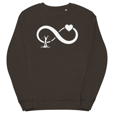 Infinity Heart and Skiing 1 - Unisex Premium Organic Sweatshirt klettern ski xxx yyy zzz Deep Charcoal Grey