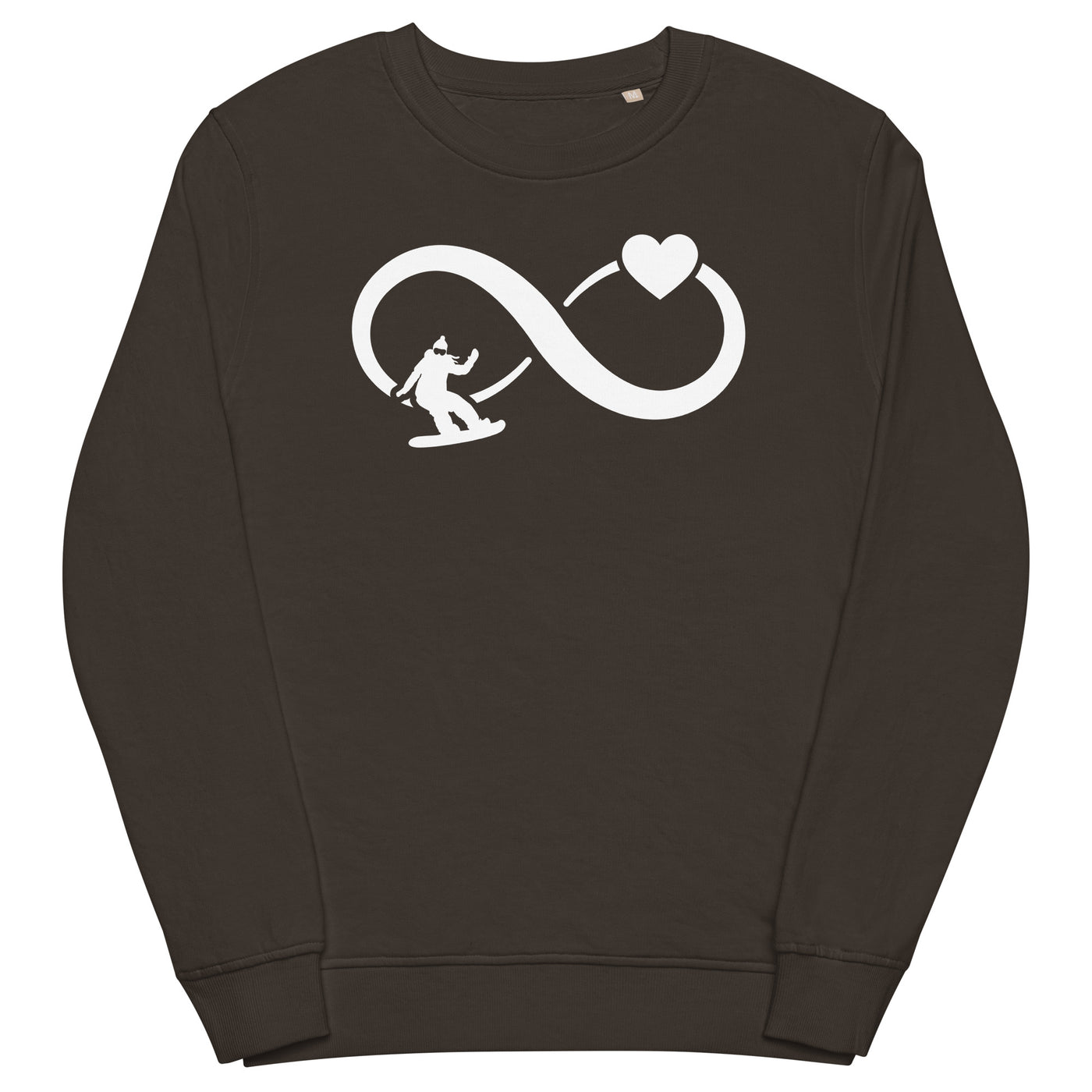 Infinity Heart and Snowboarding 1 - Unisex Premium Organic Sweatshirt snowboarden xxx yyy zzz Deep Charcoal Grey