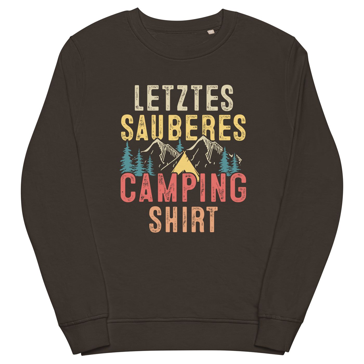Letztes Sauberes Camping Shirt - Unisex Premium Organic Sweatshirt camping xxx yyy zzz Deep Charcoal Grey