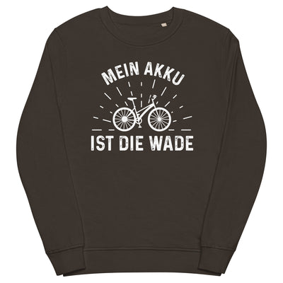 Mein Akku Ist Die Wade - Unisex Premium Organic Sweatshirt fahrrad xxx yyy zzz Deep Charcoal Grey