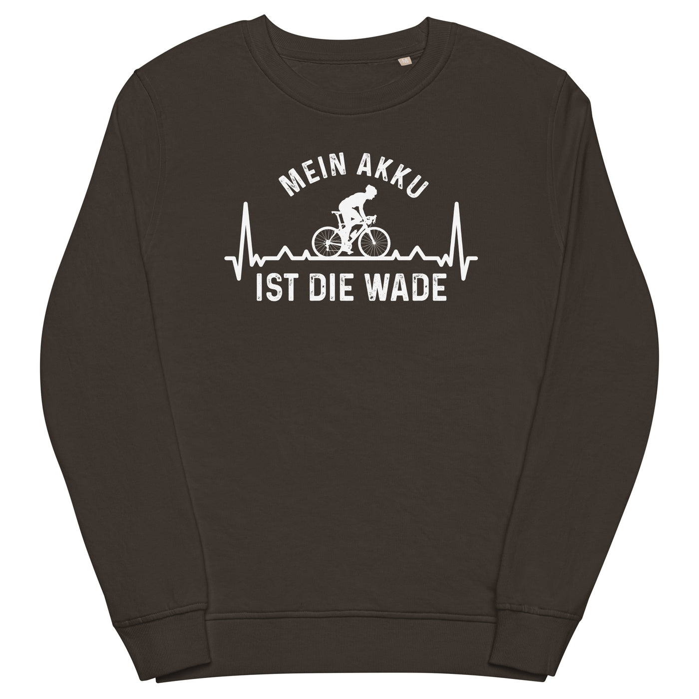 Mein Akku Ist Die Wade 3 - Unisex Premium Organic Sweatshirt fahrrad xxx yyy zzz Deep Charcoal Grey