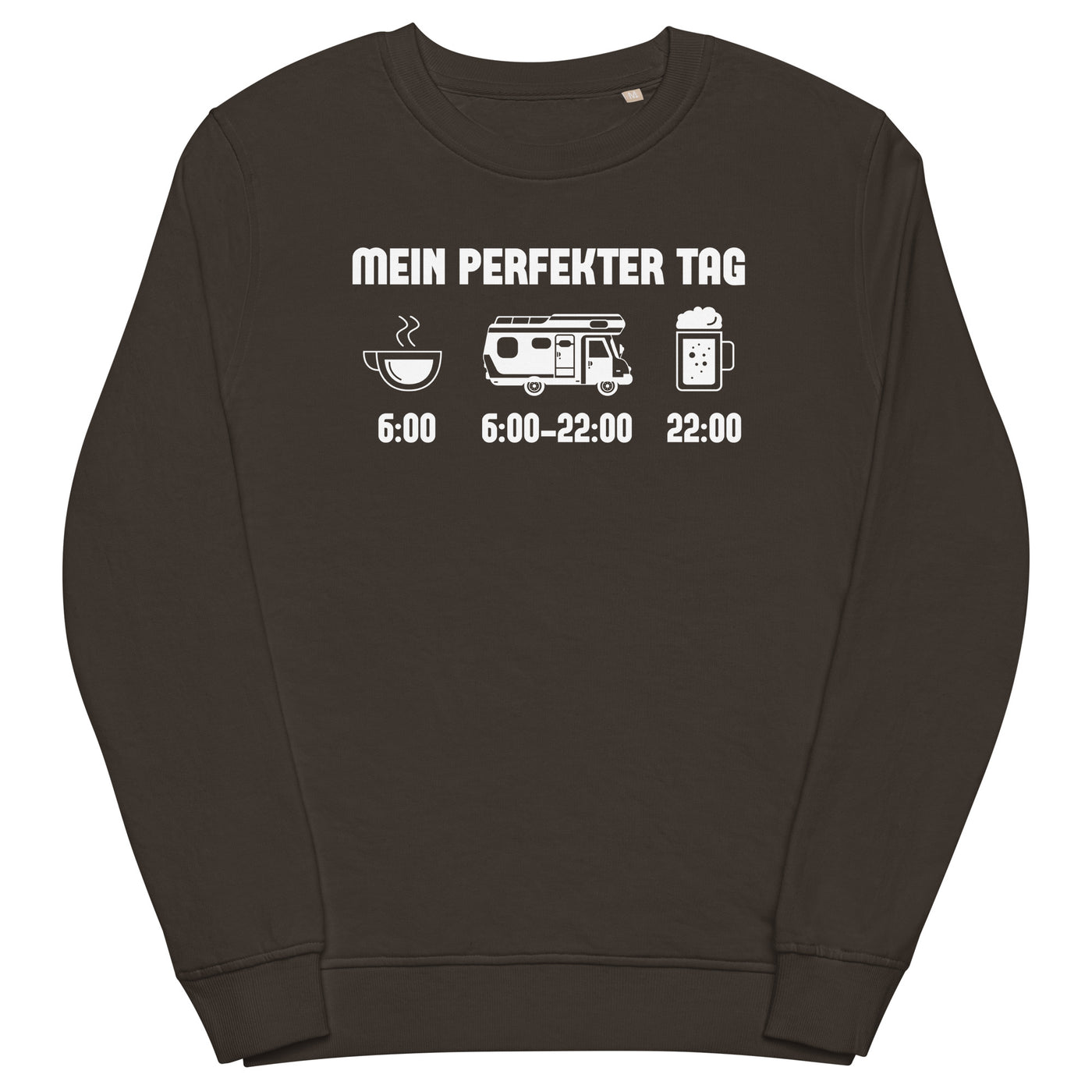 Mein Perfekter Tag - Unisex Premium Organic Sweatshirt camping xxx yyy zzz Deep Charcoal Grey