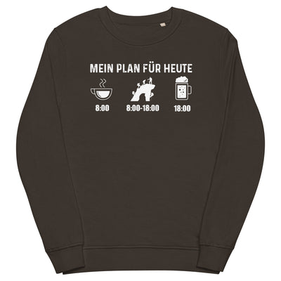 Mein Plan Für Heute - Unisex Premium Organic Sweatshirt klettern xxx yyy zzz Deep Charcoal Grey