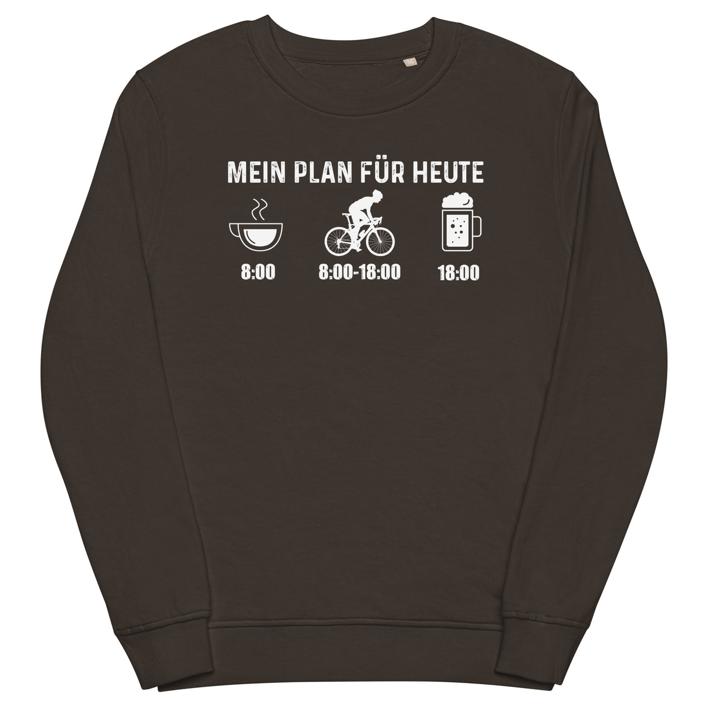 Mein Plan Für Heute 1 - Unisex Premium Organic Sweatshirt fahrrad xxx yyy zzz Deep Charcoal Grey