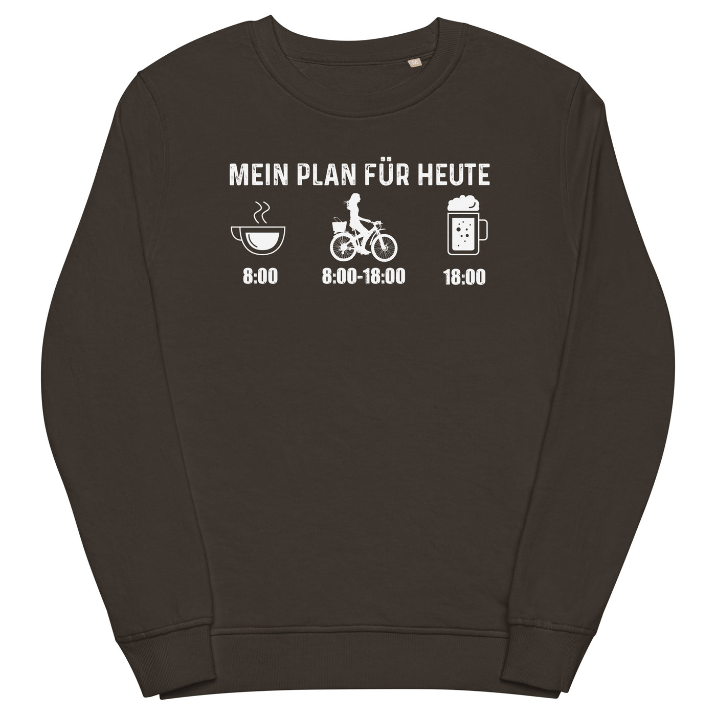 Mein Plan Für Heute 2 - Unisex Premium Organic Sweatshirt fahrrad xxx yyy zzz Deep Charcoal Grey