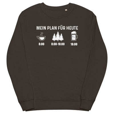 Mein Plan Für Heute 3 - Unisex Premium Organic Sweatshirt camping xxx yyy zzz Deep Charcoal Grey